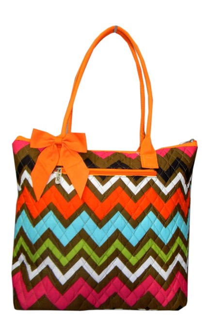 Small Quilted Tote Bag-MGR1515/ORANGE